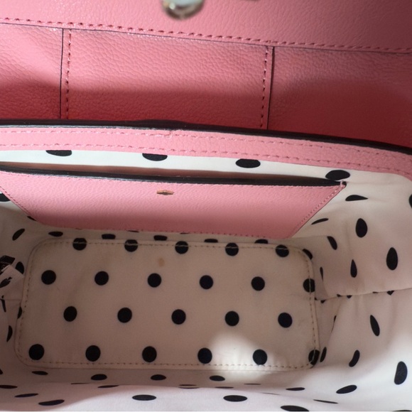 Kate Spade Voyage Small Top Handle Crossbody Purse Bag Pink Sugar New York Logo - Picture 9 of 12
